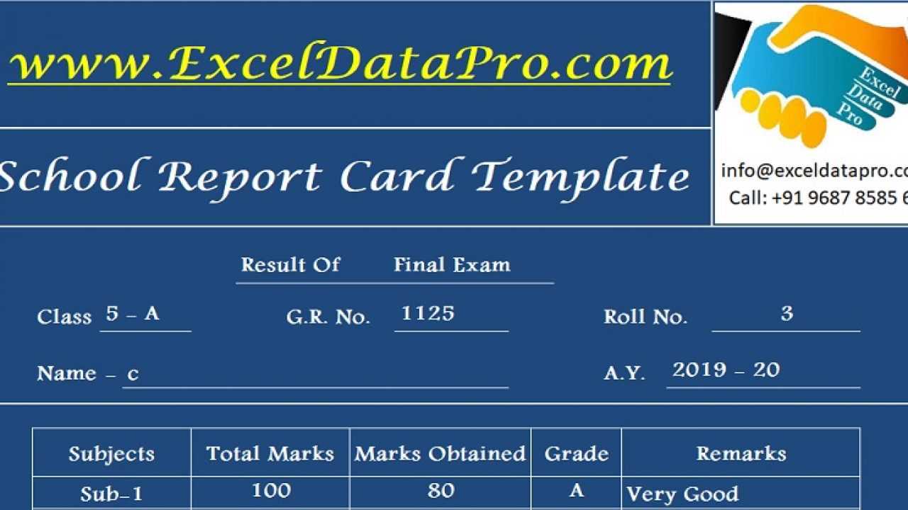 Download School Report Card And Mark Sheet Excel Template In School Report Template Free