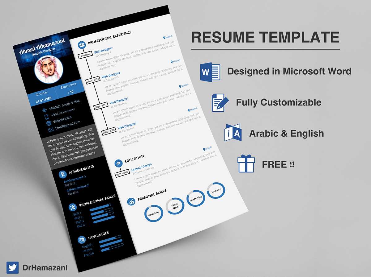 Download The Unlimited Word Resume Template (Free) On Behance With Regard To Resume Templates Word 2013