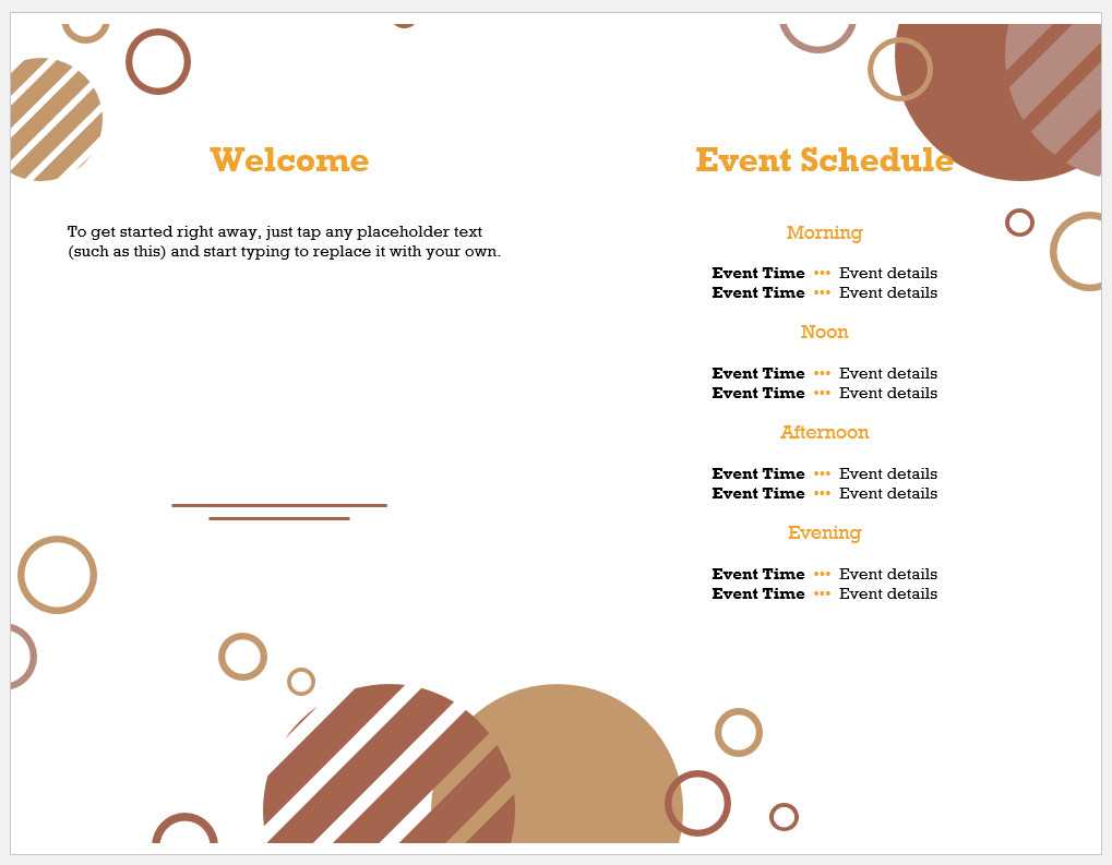 √ Free Printable Event Program Template | Templateral Inside Free Event Program Templates Word