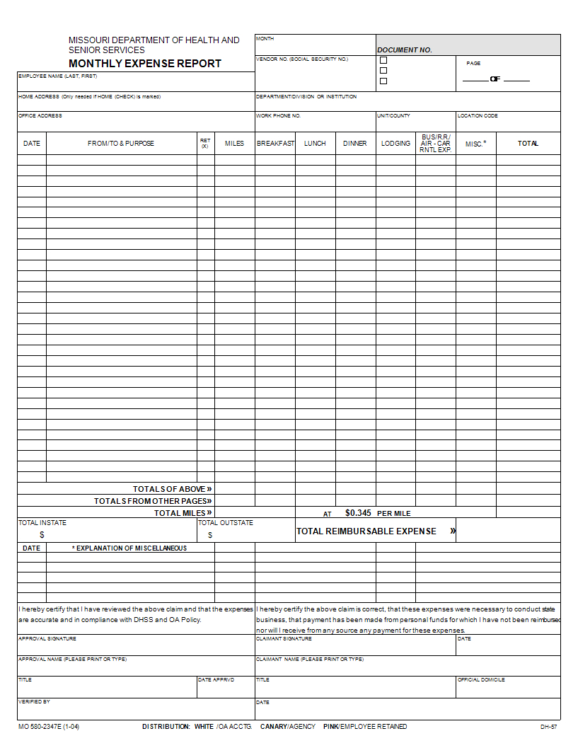 免费Expense Report Worksheet Template | 样本文件在 Regarding Expense Report Spreadsheet Template