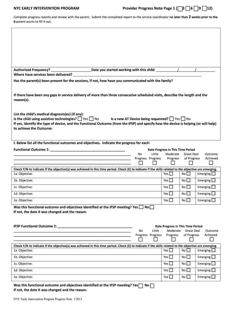 Early Intervention Progress Report - Fill Online, Printable With Regard To Intervention Report Template