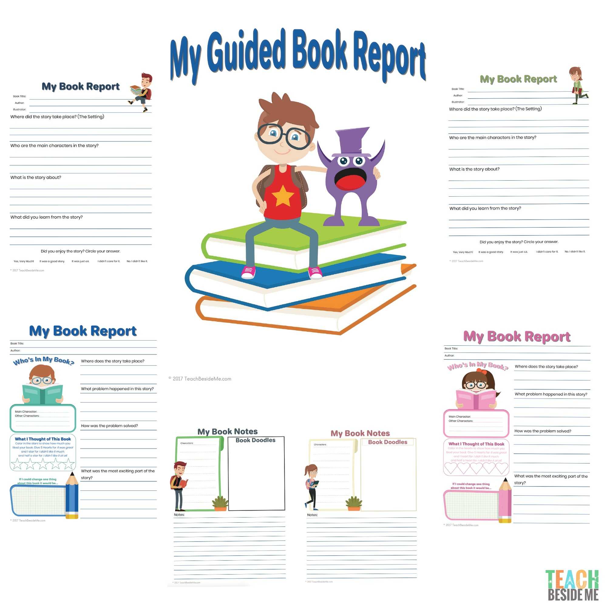 Elementary Guided Book Report With Story Report Template