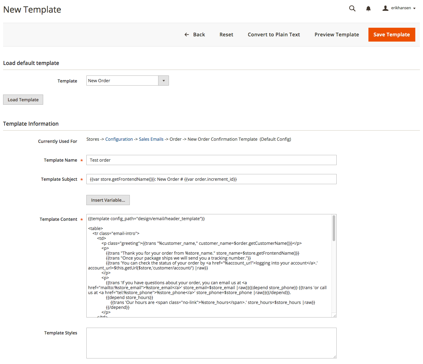 Email Templates | Magento 2 Developer Documentation For Blank Table Of Contents Template