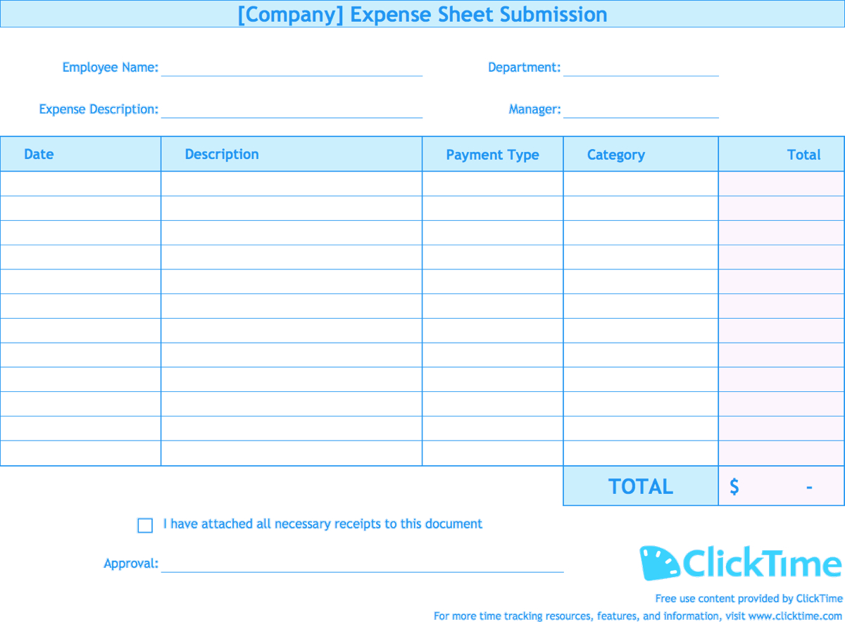 Employee Expense Report Template – Calep.midnightpig.co Pertaining To Per Diem Expense Report Template