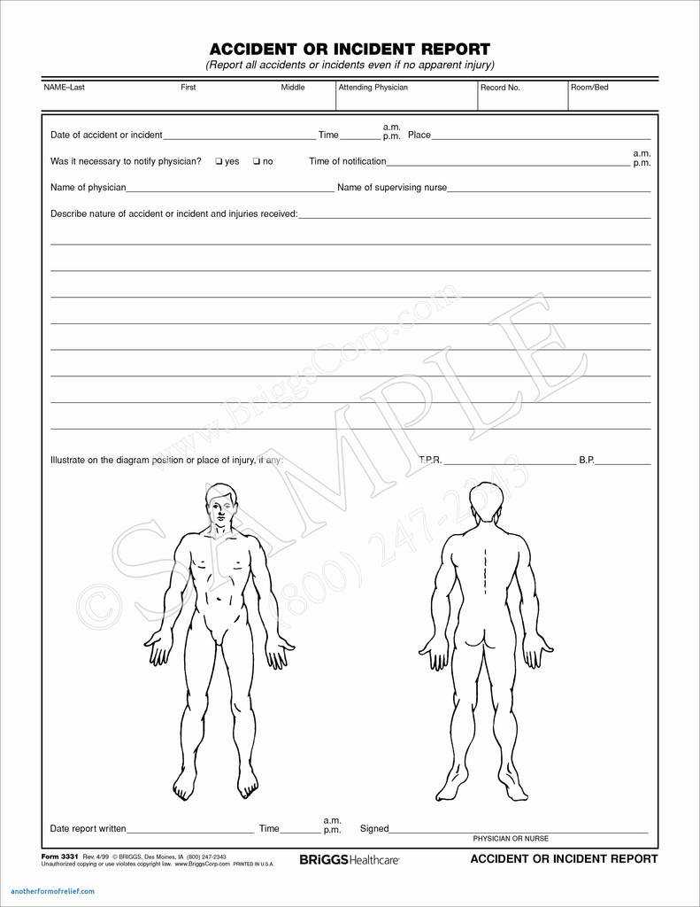 Employee Report Of Injury Form Lovely First Aid Report Form With Regard To First Aid Incident Report Form Template