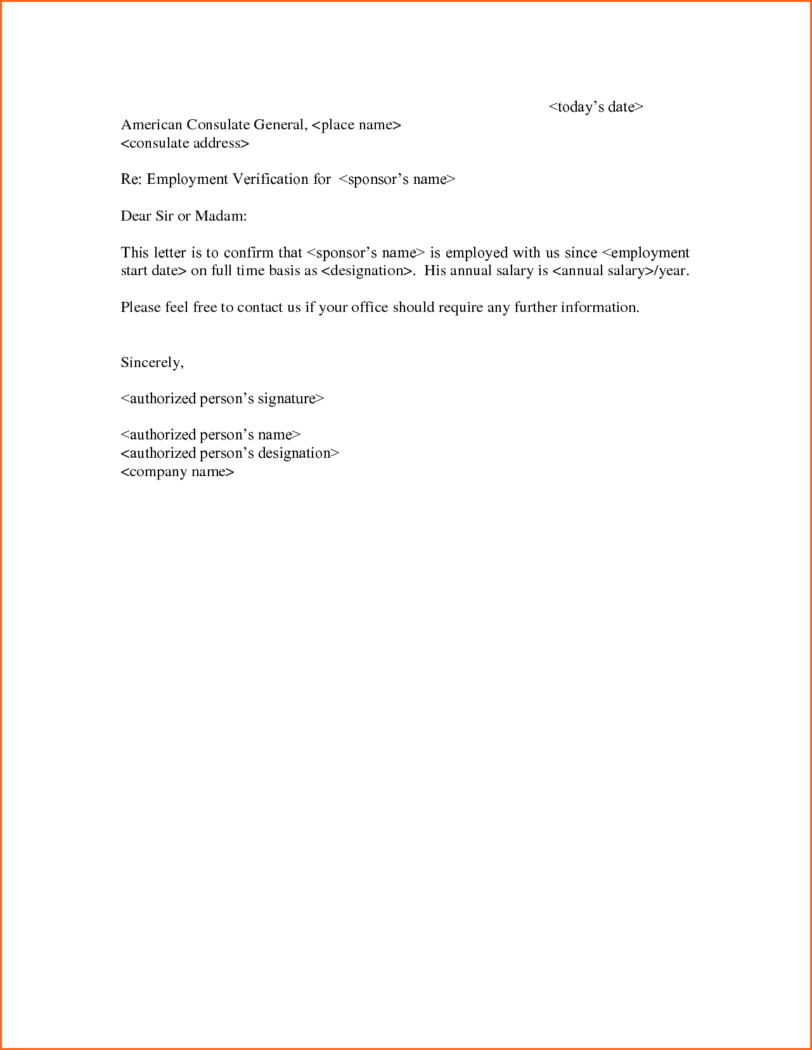 Employment Confirmation Letter Template Doc : Well Designed With Regard To Employment Verification Letter Template Word
