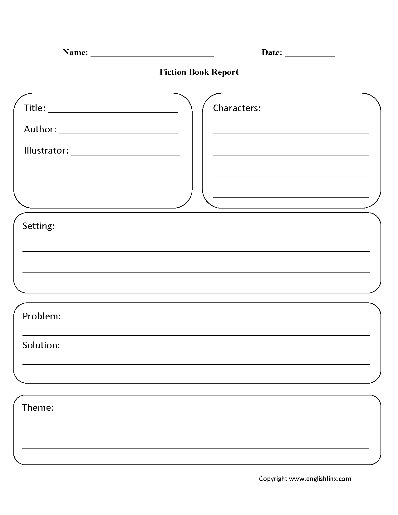 Englishlinx | Book Report Worksheets Regarding Biography Book Report Template
