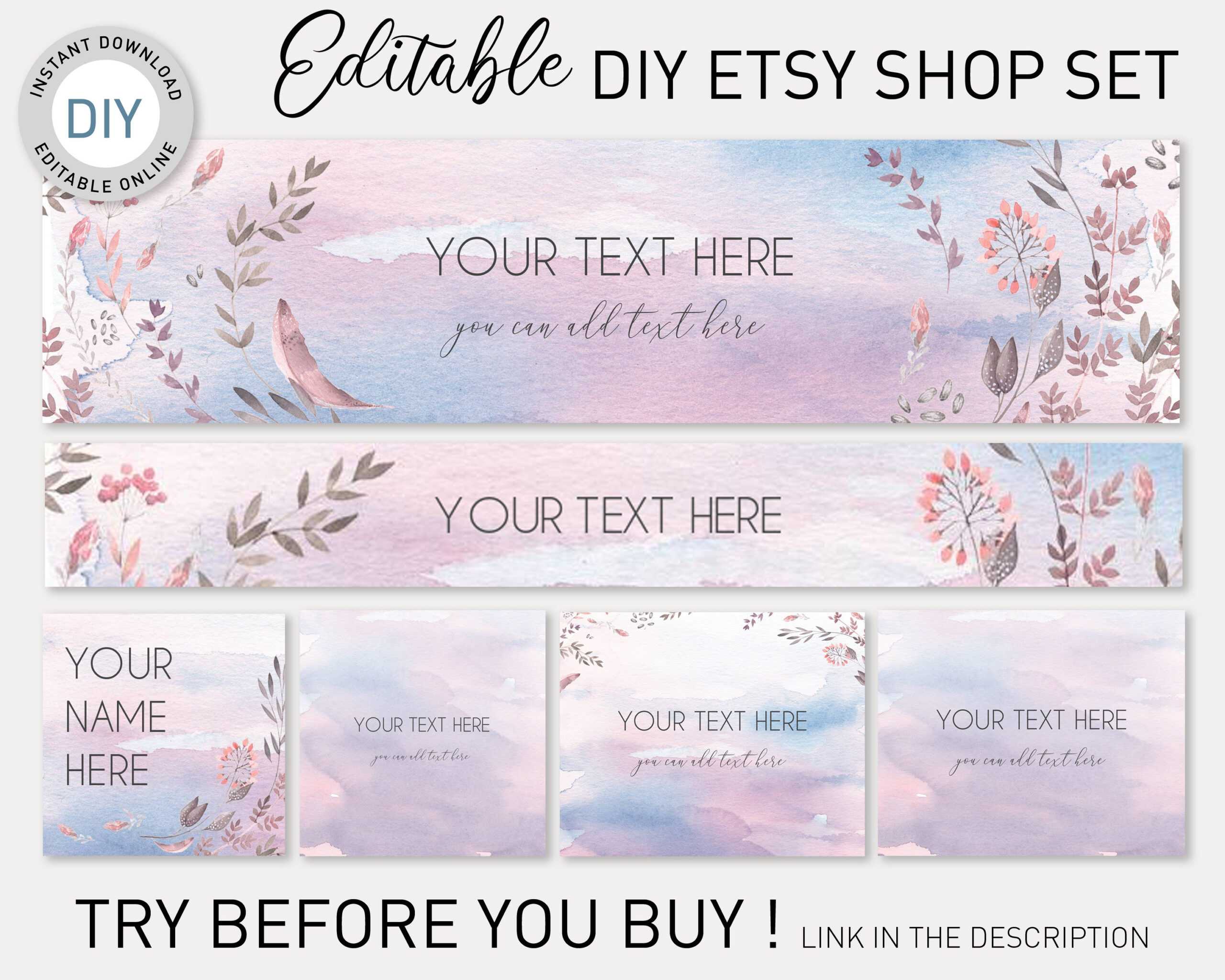 Etsy Banner Diy Template, Etsy Branding Kit, Etsy Shop Graphics, Shop  Banner Template, Etsy Cover Image, Etsy Cover Photo,templett Etsy Shop Within Etsy Banner Template
