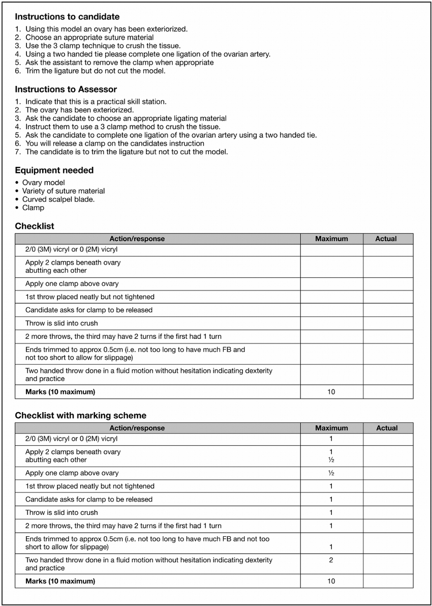 Example Osce Station 2, From A Final Year Small Animal Pertaining To Charge Nurse Report Sheet Template