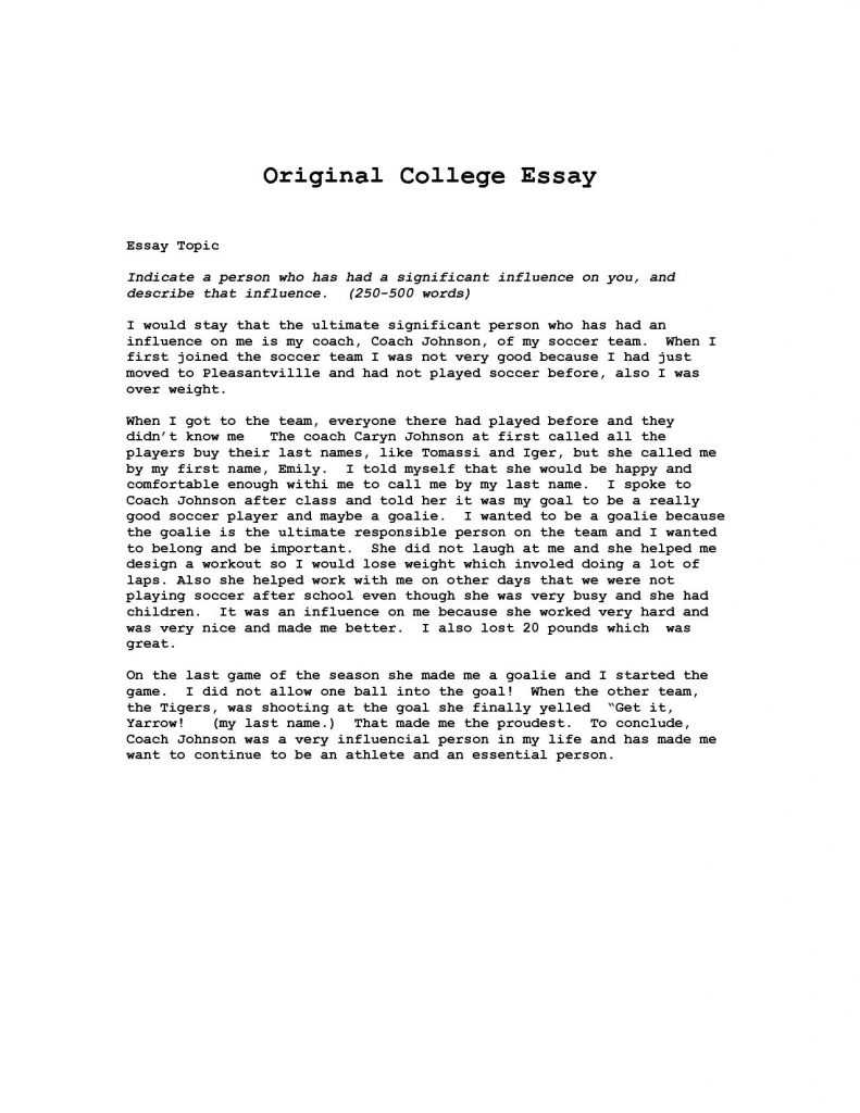 Examples Of Good College Application Essays – Calep Within 500 Word Essay Template