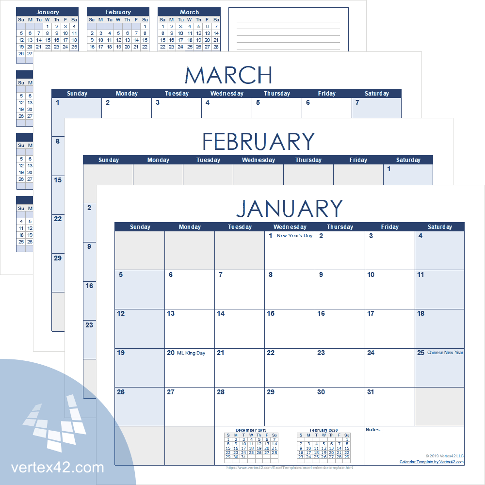 Excel Calendar Template For 2020 And Beyond Inside Personal Word Wall Template
