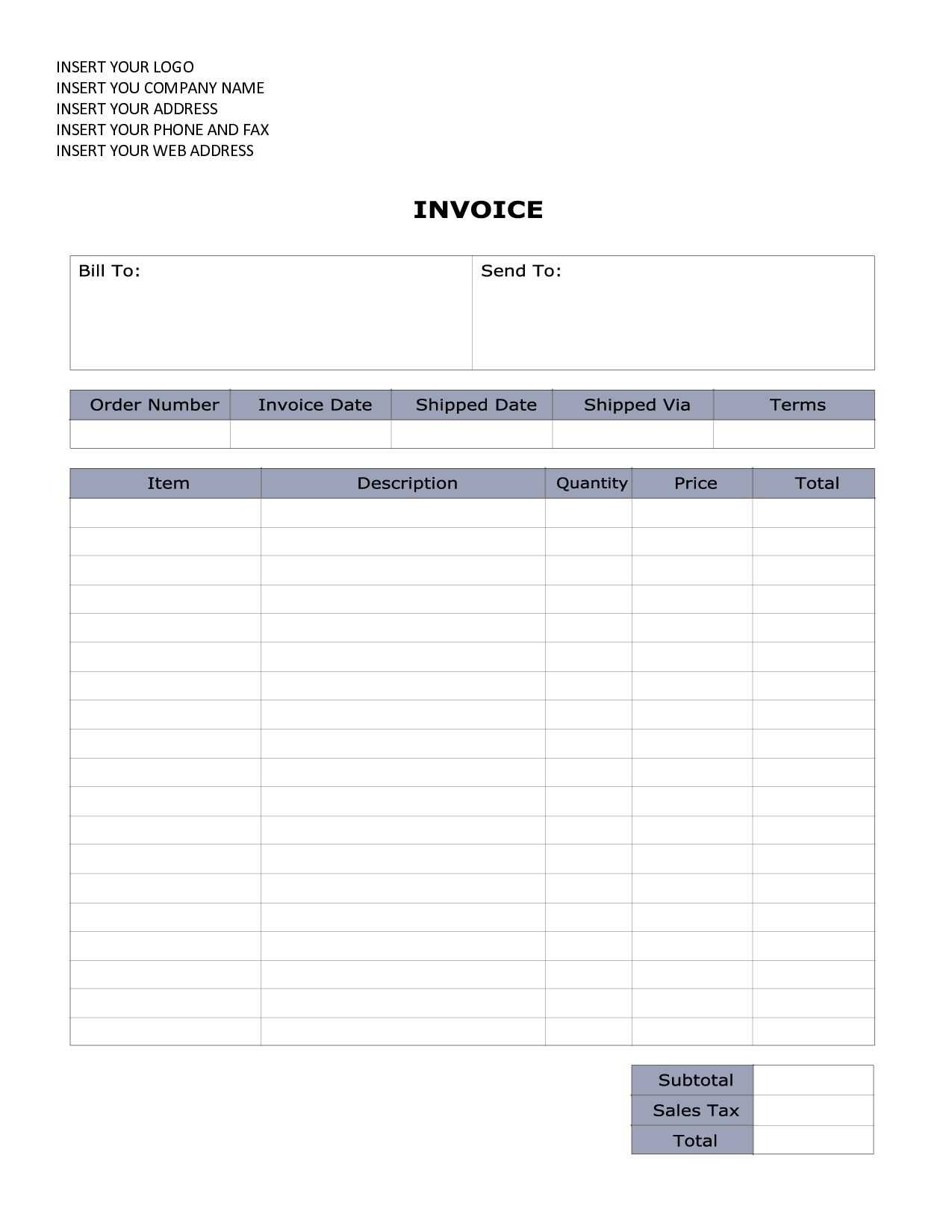 Excel Spreadsheet Invoice Template File Format Tracking With Invoice Template Word 2010
