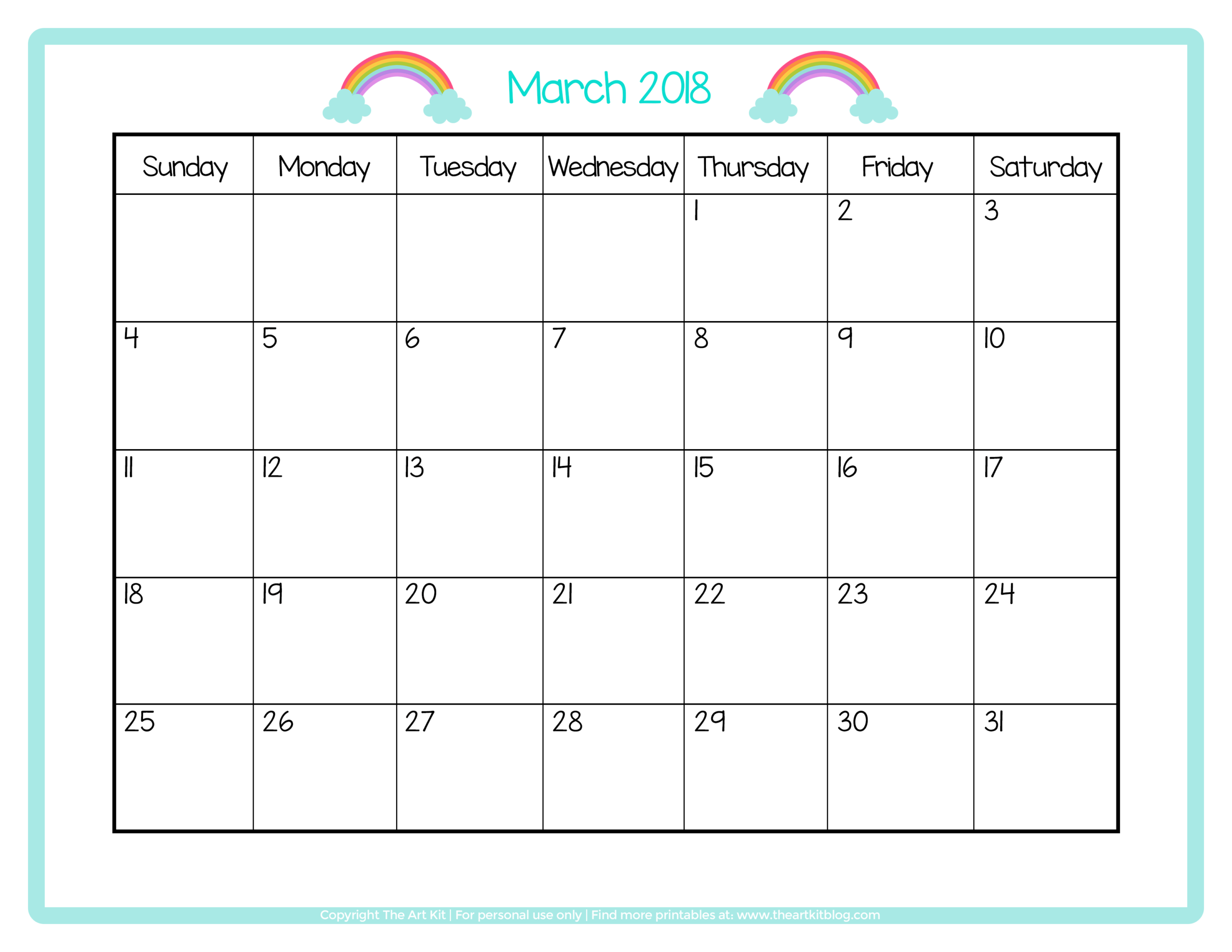 Exceptional Kids Printable Calendar | Coleman Blog In Blank Calendar Template For Kids