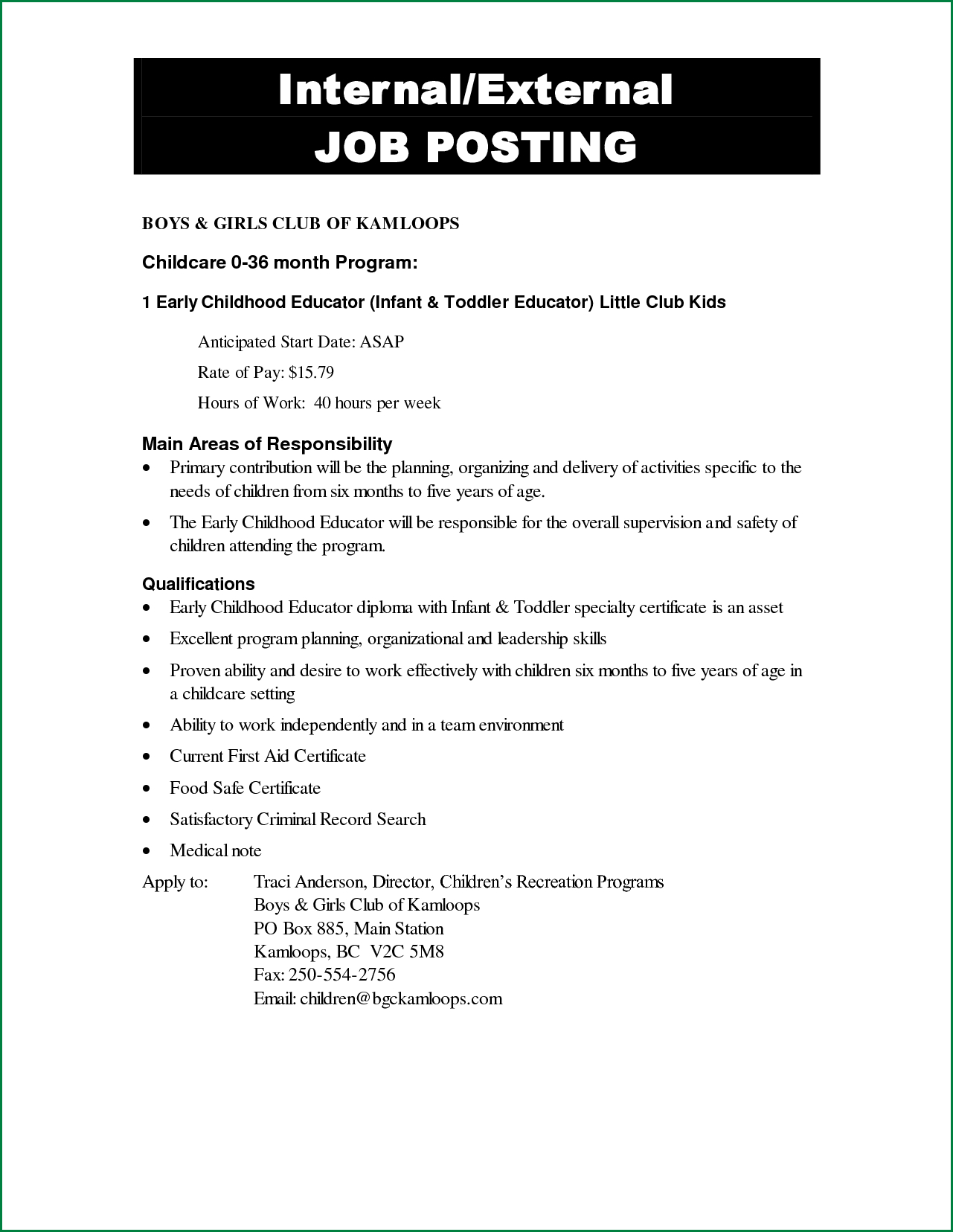 Executive Assistant Cl Classic. This Example Might Not Be Within Internal Job Posting Template Word
