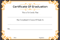 🥰free Certificate Template Of Graduation Download🥰 pertaining to Graduation Certificate Template Word