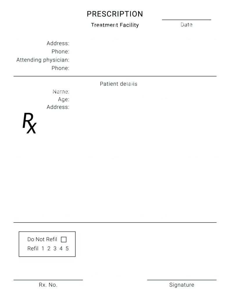 Fake Prescription Pad Template Inside Blank Prescription Pad Template