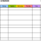 Family Schedule Template Printable Weekly Word Firuse Rsd7 Org For Printable Blank Daily Schedule Template