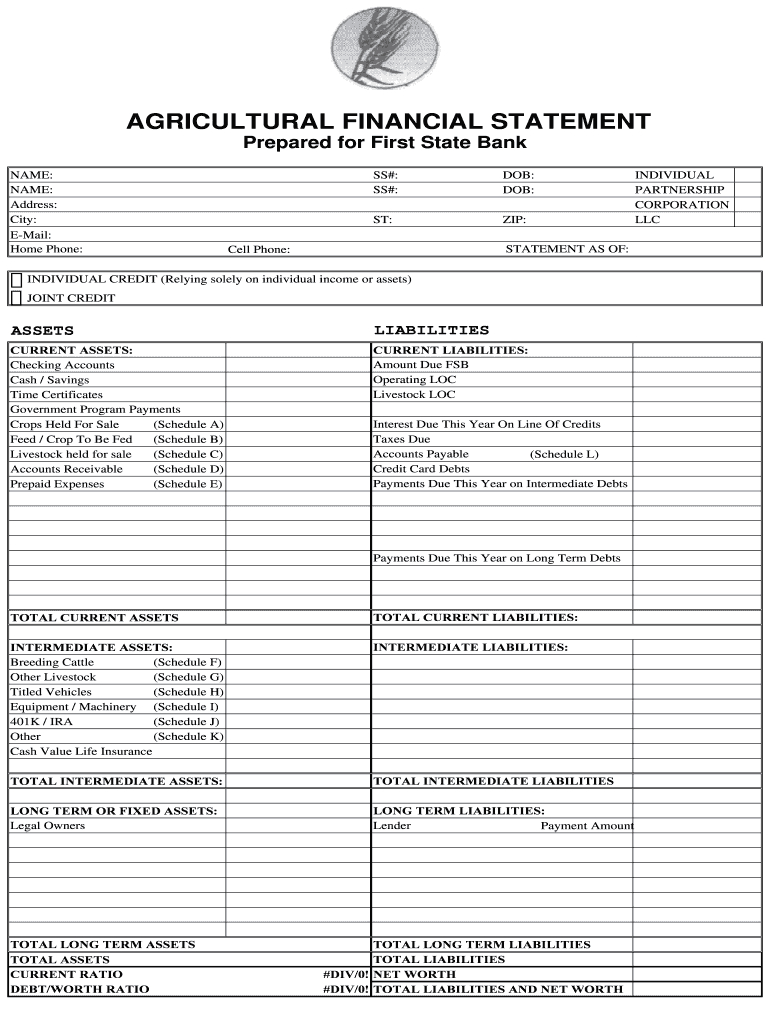 Farm Financial Statement – Fill Online, Printable, Fillable Inside Llc Annual Report Template