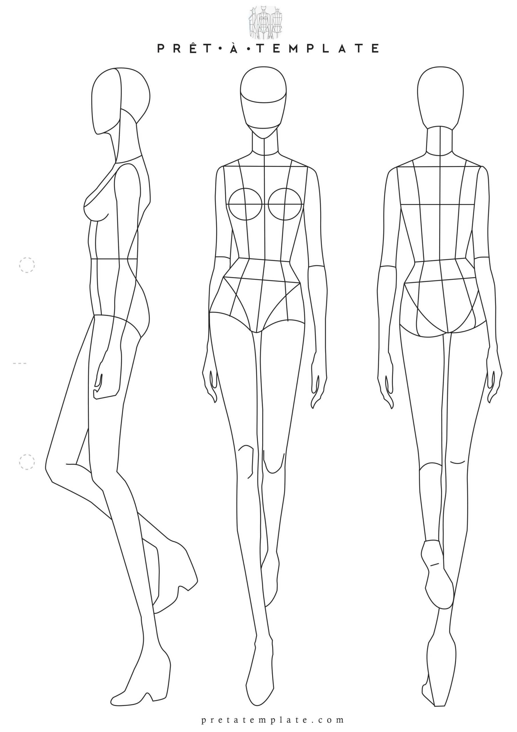 Fashion Model Sketch Template At Paintingvalley In Blank Model Sketch Template