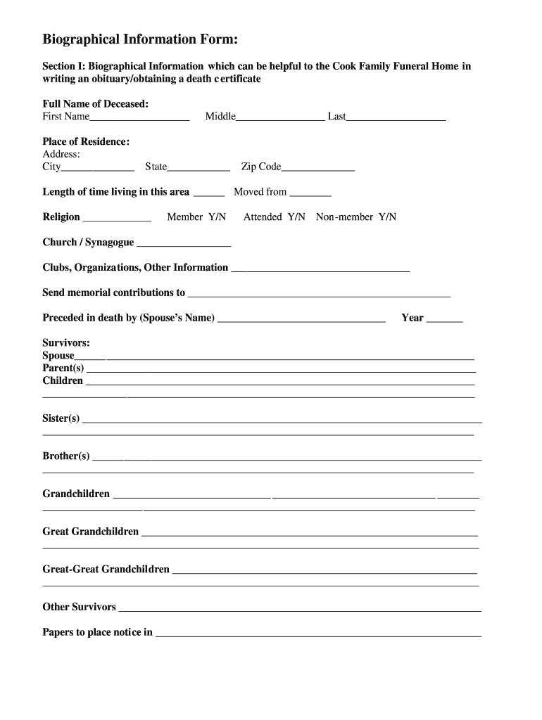 Fill In The Blank Obituary Template Pdf – Fill Online In Fill In The Blank Obituary Template