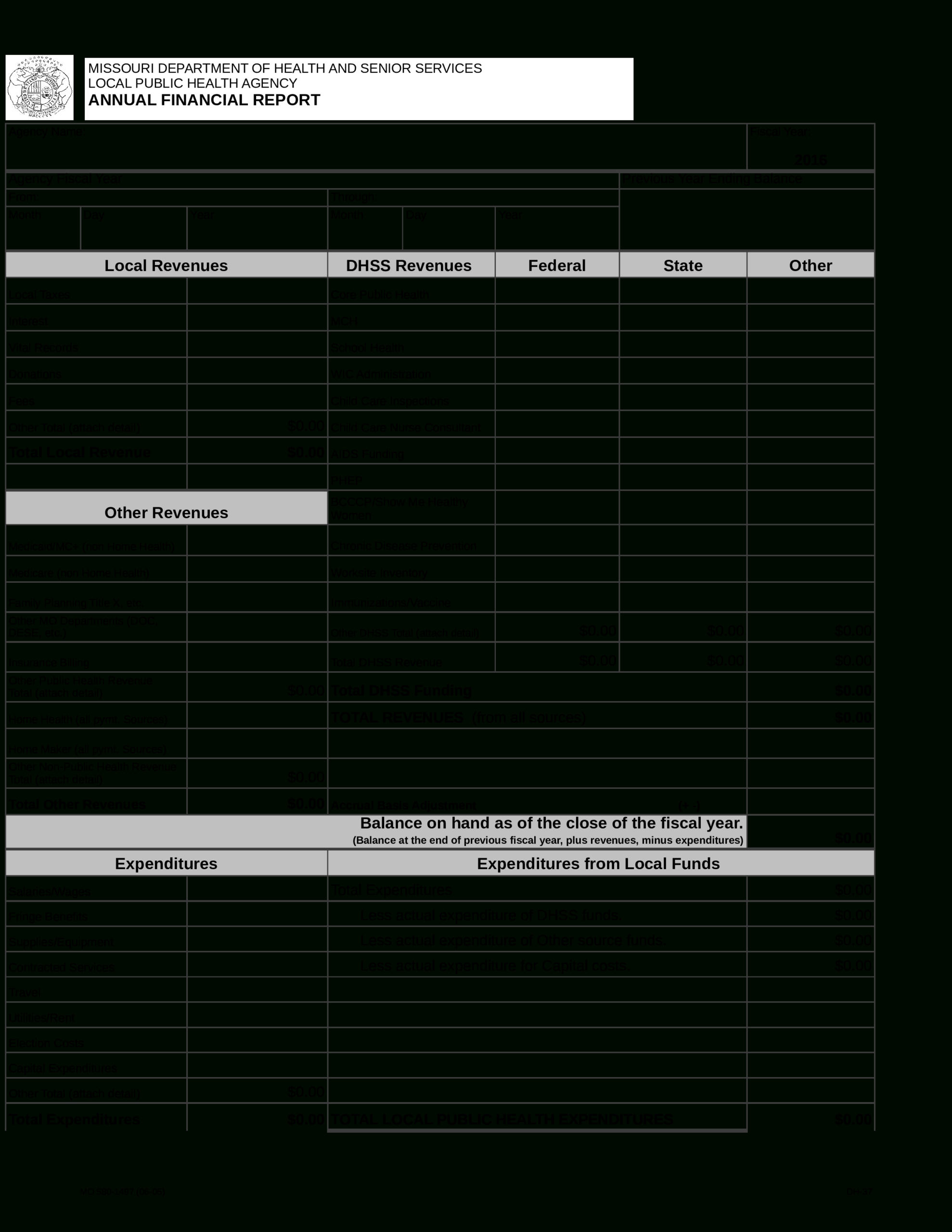 Financial Annual Report | Templates At Allbusinesstemplates In Funding Report Template