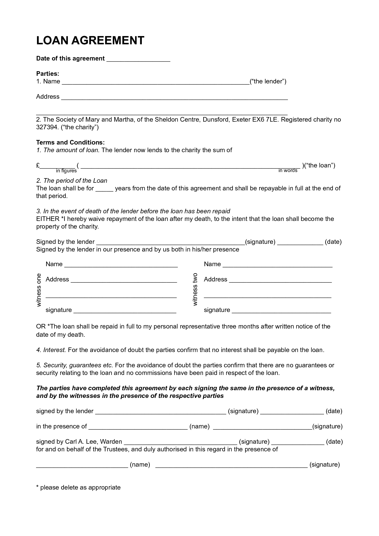 Finest Personal Loan Agreement Template Format Between Intended For Blank Loan Agreement Template