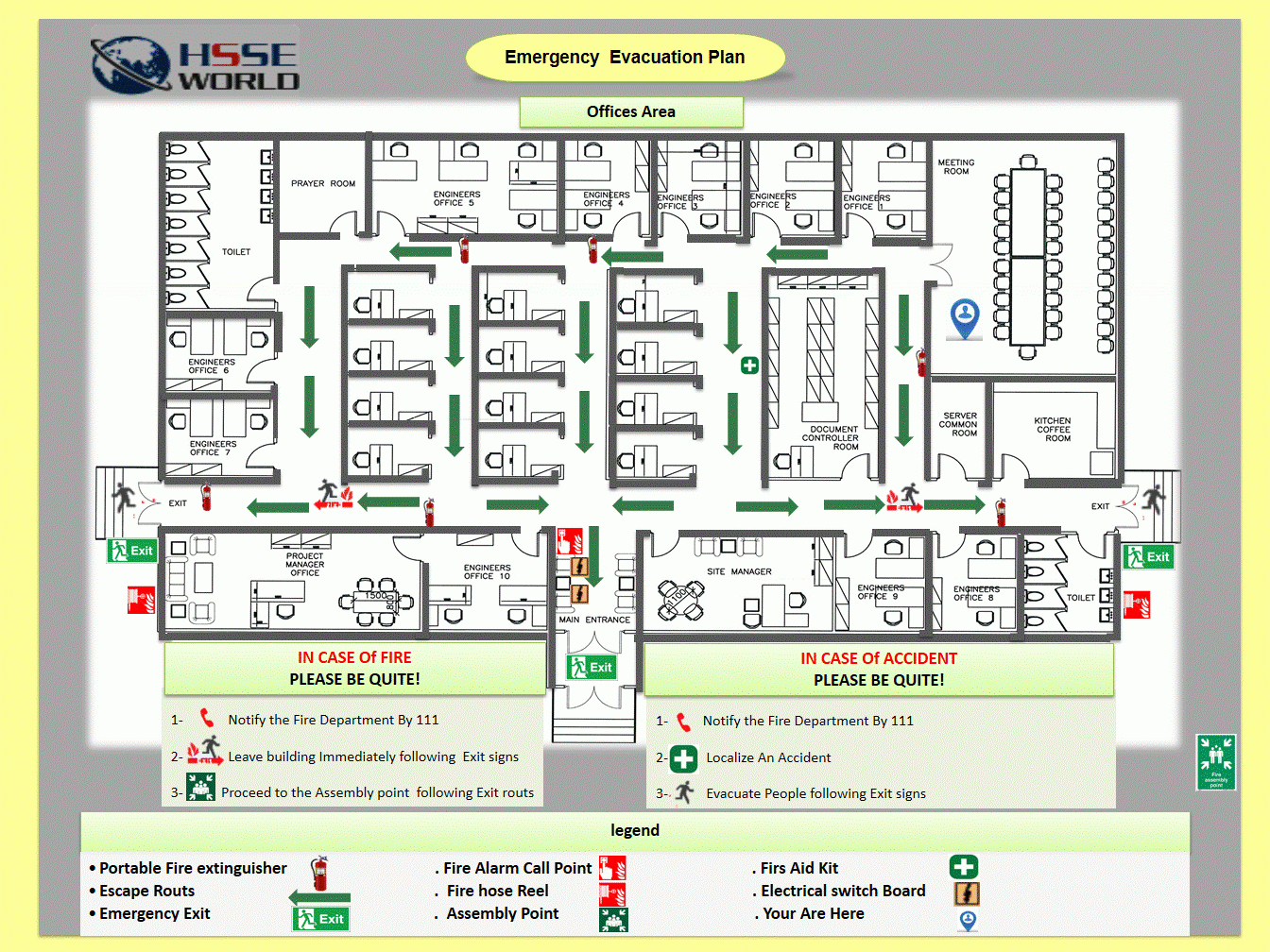 Fire Emergency Evacuation Plan And The Fire Procedure – Hsse Inside Fire Evacuation Drill Report Template