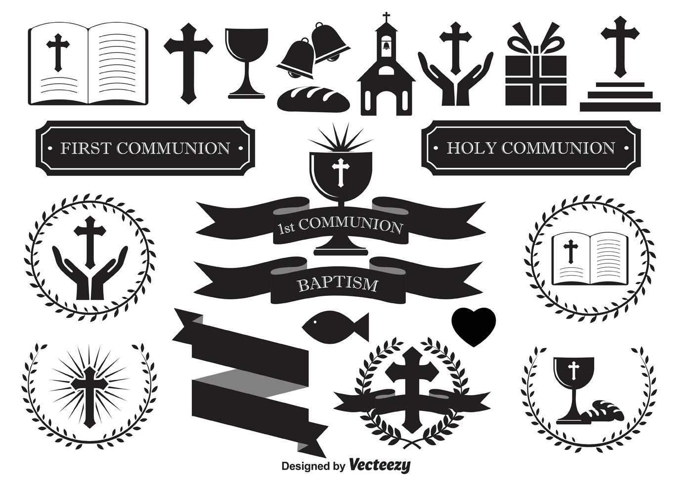 First Communion Free Vector Art – (882 Free Downloads) Within First Communion Banner Templates