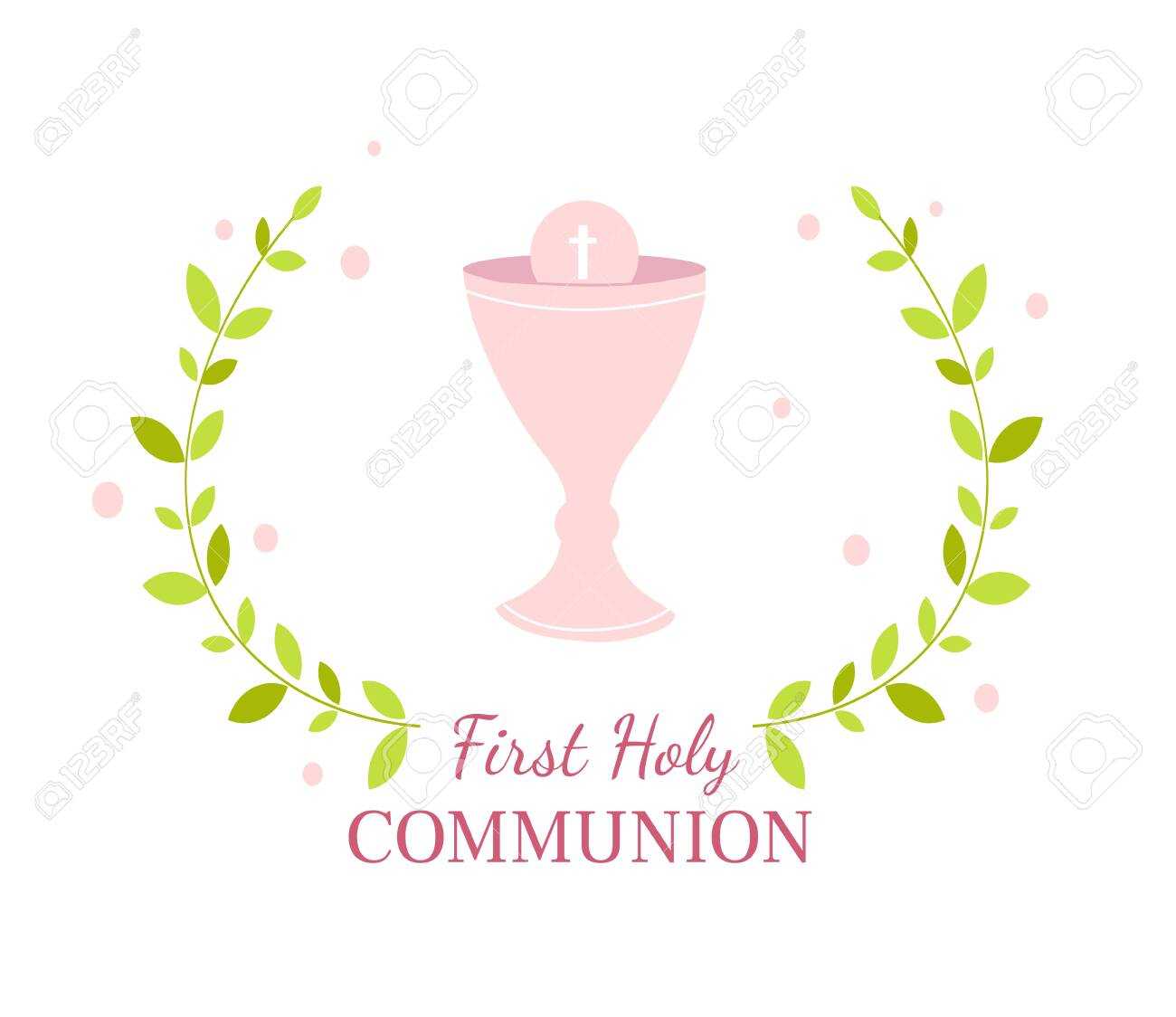 First Holy Communion Greeting Card Design Template In First Communion Banner Templates
