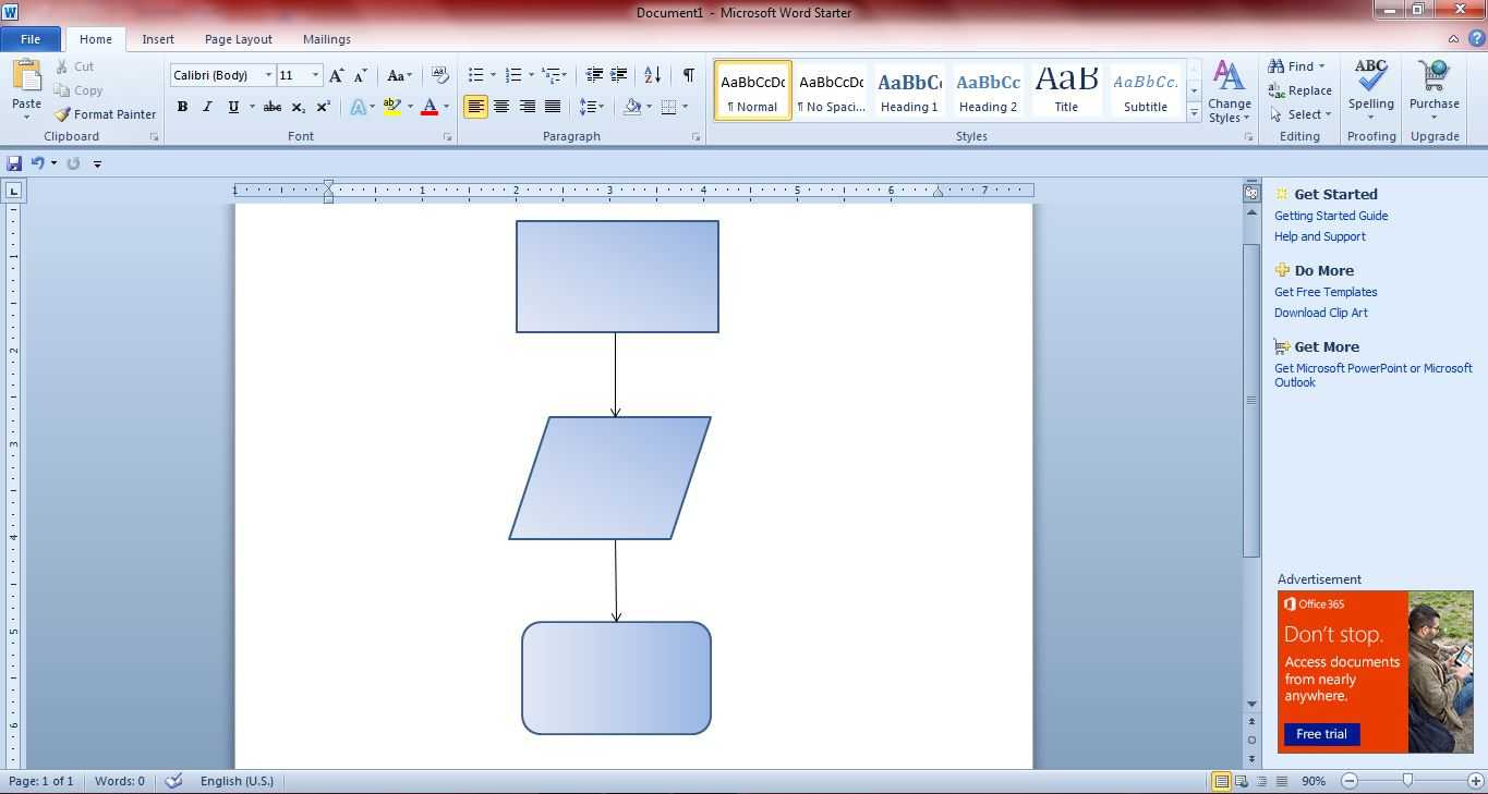 Flow Chart Microsoft Word 2010 – Duna With Regard To How To Use Templates In Word 2010