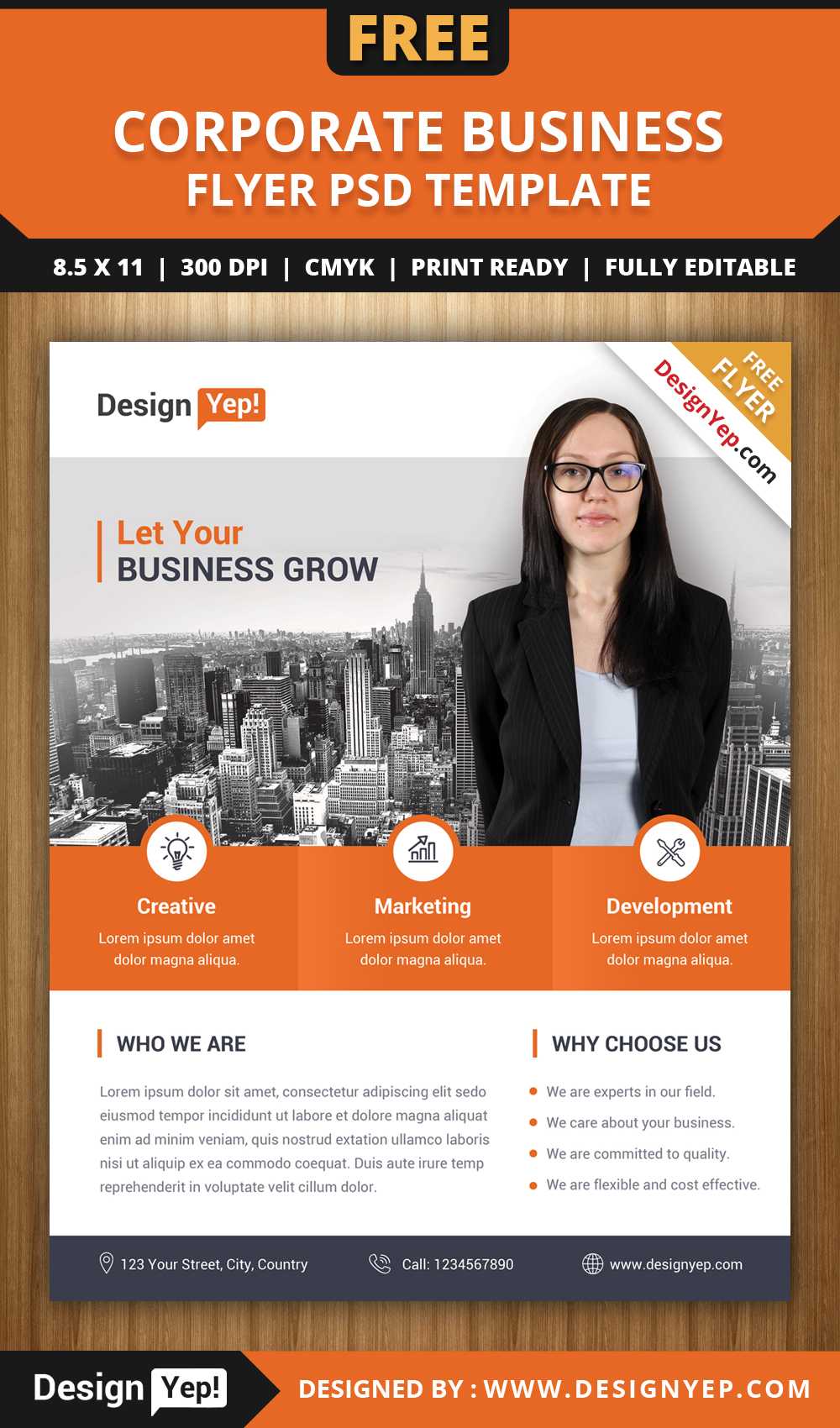 Flyer Lates Free Psd Business Brochure Photoshop Download Within Free Business Flyer Templates For Microsoft Word