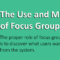 Focus Groups In Ux Research: Articlejakob Nielsen With Focus Group Discussion Report Template