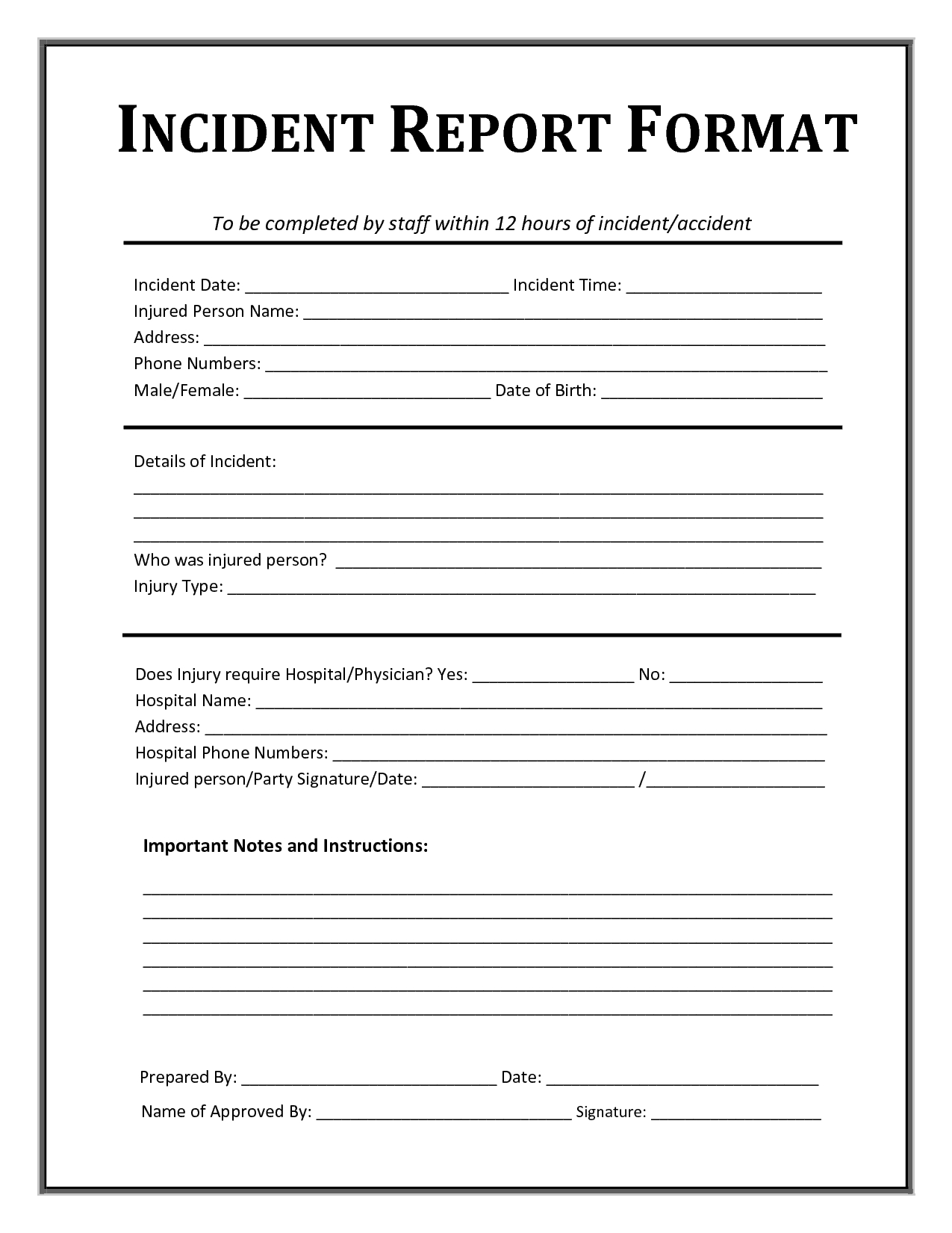 Format For An Incident Report – Dalep.midnightpig.co In Sample Fire Investigation Report Template