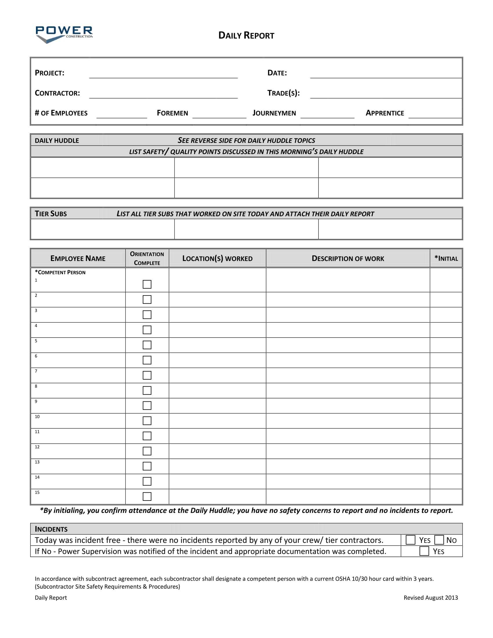 Free 14+ Daily Report Forms In Pdf | Ms Word With Regard To Employee Daily Report Template