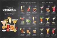 Free 18+ Cocktail Menu Examples In Psd | Ai | Eps Vector for Cocktail Menu Template Word Free