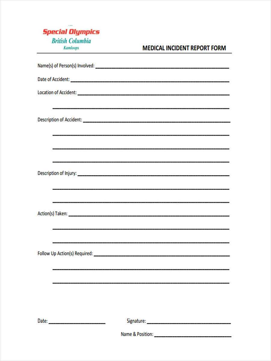 Free 7+ Medical Report Forms In Pdf | Ms Word Regarding Incident Report Form Template Word