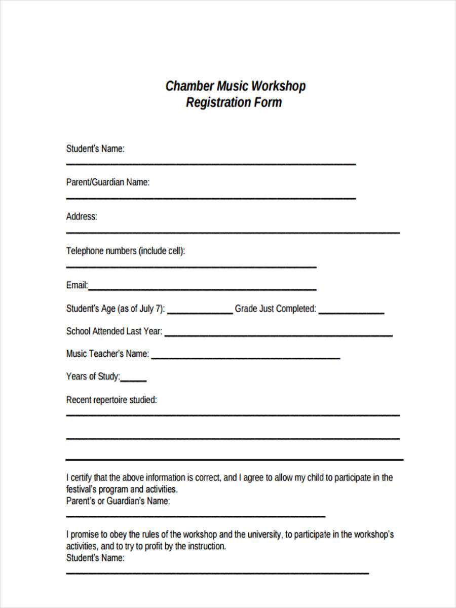 Free 9+ Workshop Registration Forms In Pdf Pertaining To Seminar Registration Form Template Word