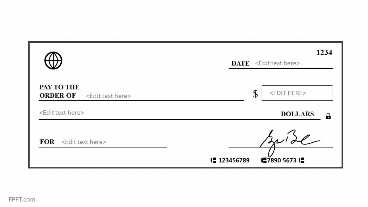 Free Blank Check Template For Powerpoint – Free Powerpoint Inside Blank Check Templates For Microsoft Word