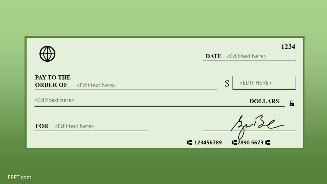 Free Blank Check Template For Powerpoint – Free Powerpoint Intended For Blank Business Check Template Word