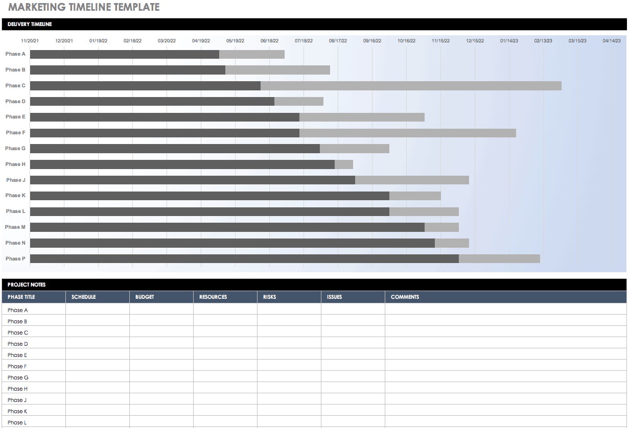 Free Blank Timeline Templates | Smartsheet Intended For Blank Scheme Of Work Template