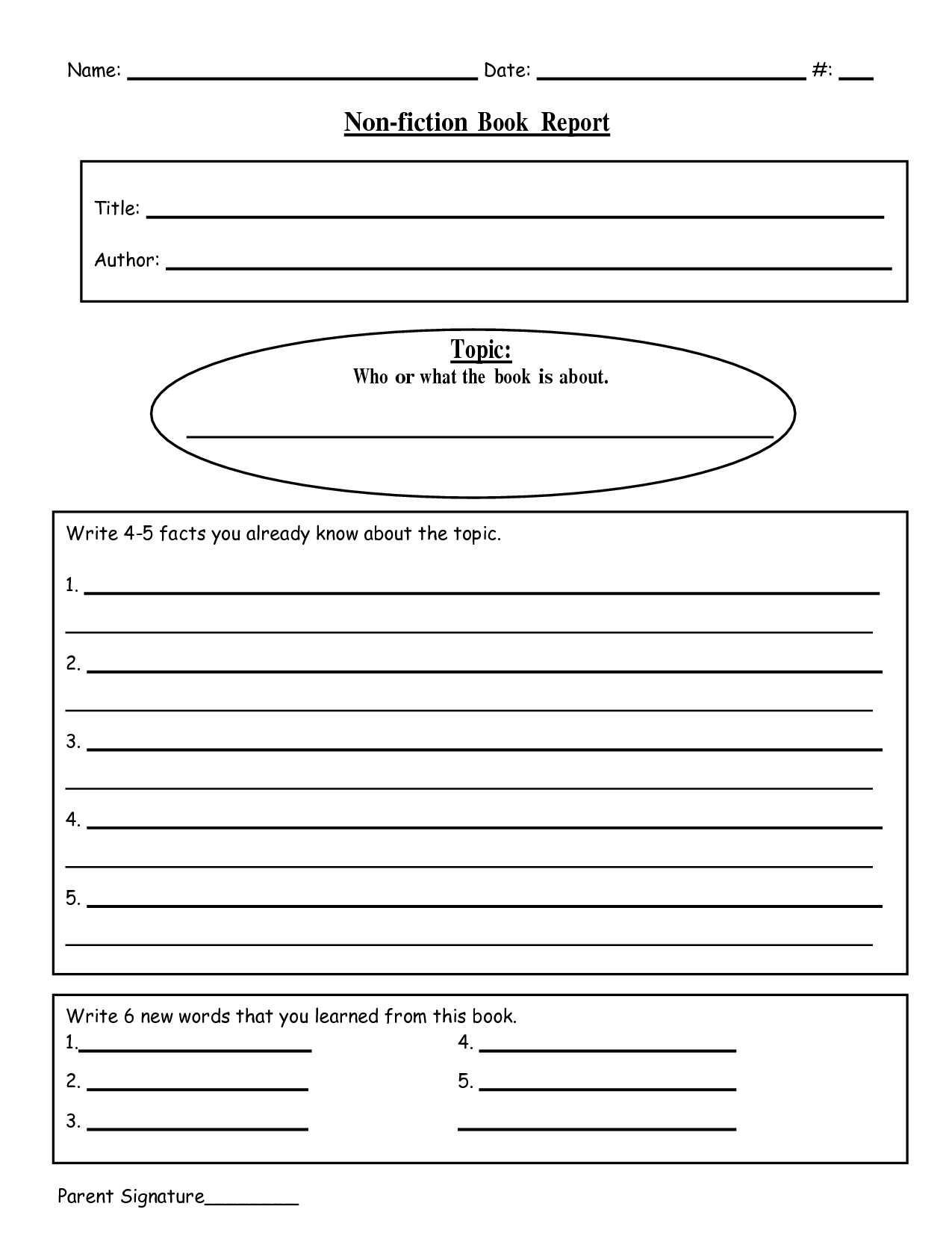 Free Book Report Templates For High School Intended For Book Report Template High School