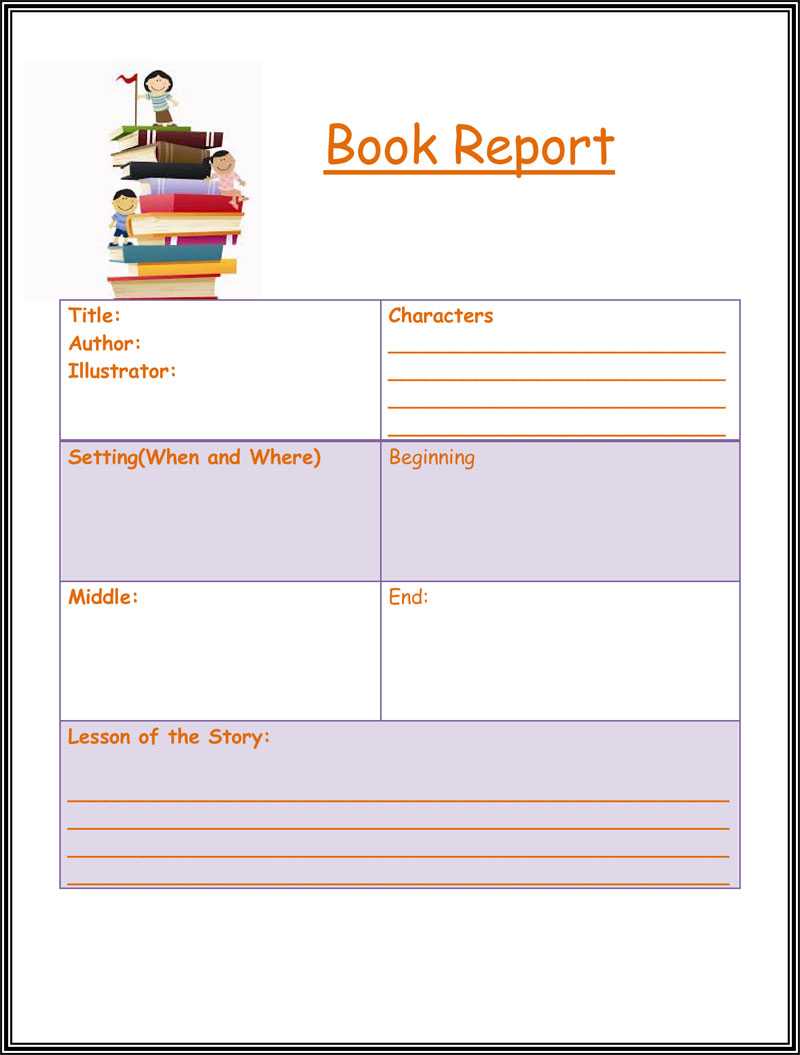 Free Book Report & Worksheet Templates – Word Layouts In Book Report Template 5Th Grade
