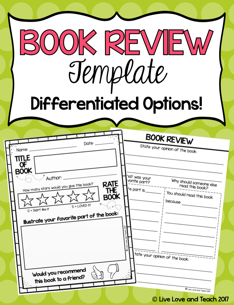 Free Book Review Template! Throughout 4Th Grade Book Report Template