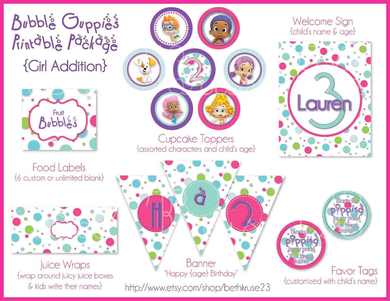Free Bubble Guppies Invitation Template ] – Bubble Guppies With Regard To Bubble Guppies Birthday Banner Template
