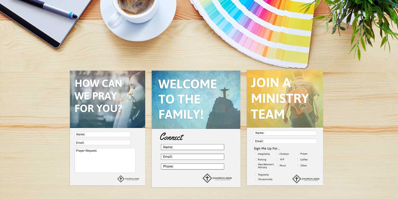 Free Church Connection Cards - Beautiful Psd Templates With Church Visitor Card Template Word