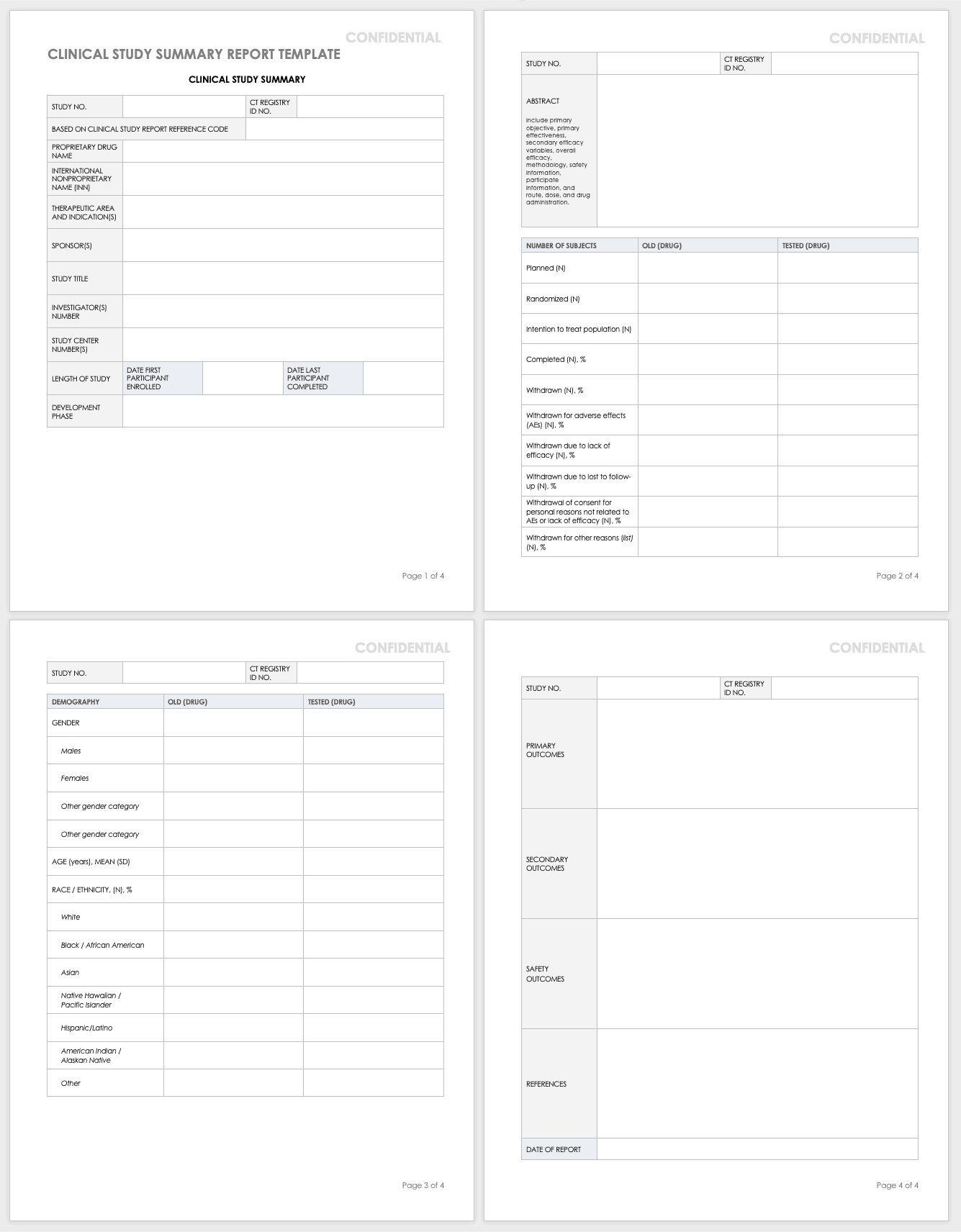 Free Clinical Trial Templates | Smartsheet In Clinical Trial Report Template