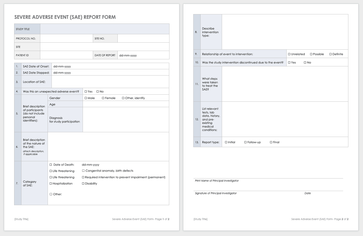 Free Clinical Trial Templates | Smartsheet With Regard To Clinical Trial Report Template