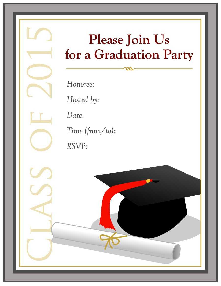 Free Graduation Party Templates - Calep.midnightpig.co Inside Graduation Party Invitation Templates Free Word