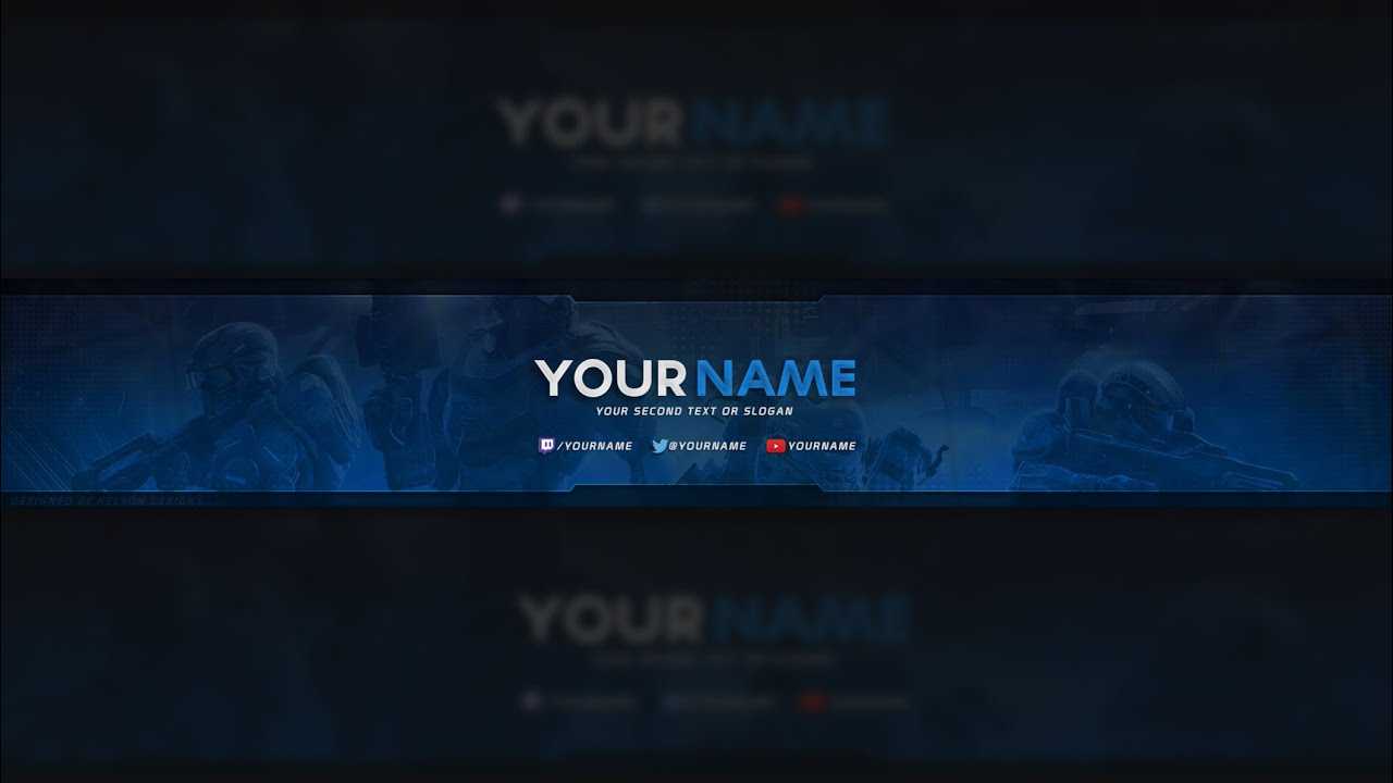 Free Halo Youtube Banner Template (Psd) Within Youtube Banners Template