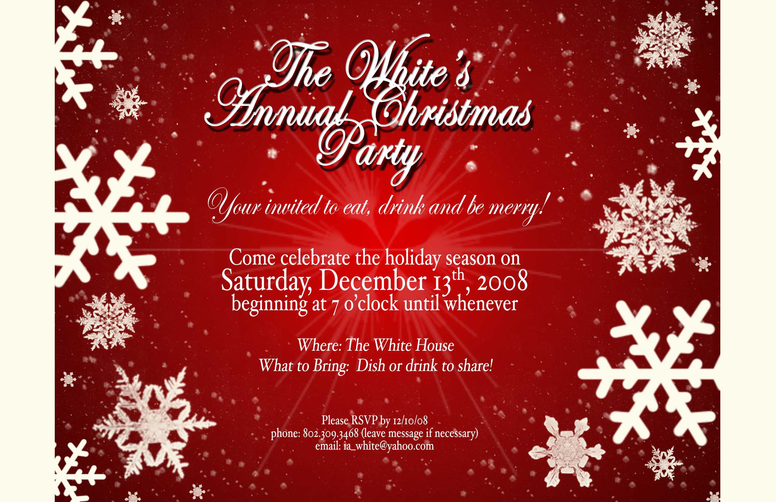 Free Holiday Party Invitation Clipart Intended For Free Christmas Invitation Templates For Word